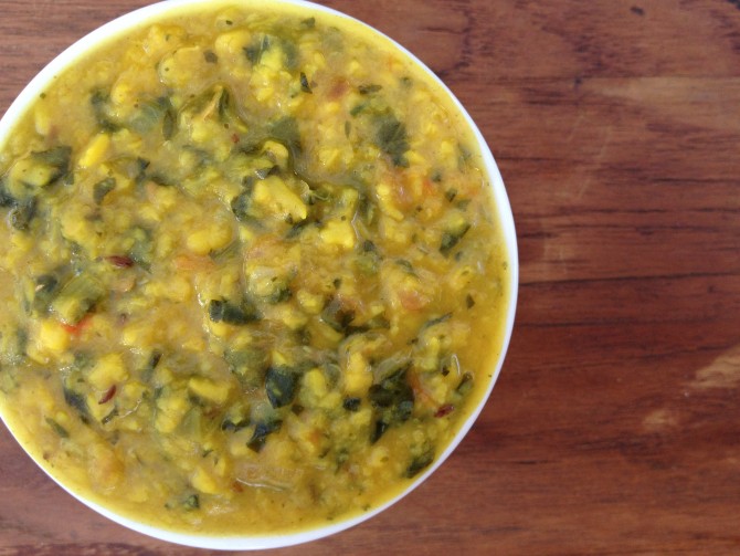 Meatless Monday – Saag Dal (Spinach Lentils)