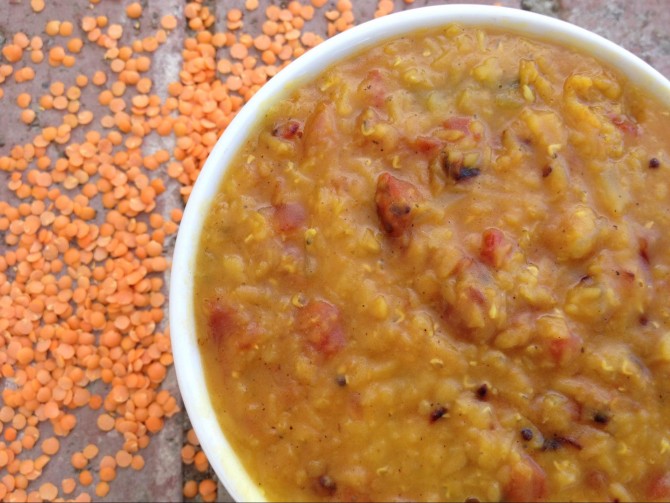 Masoor Dal (Red Lentils Indian style)